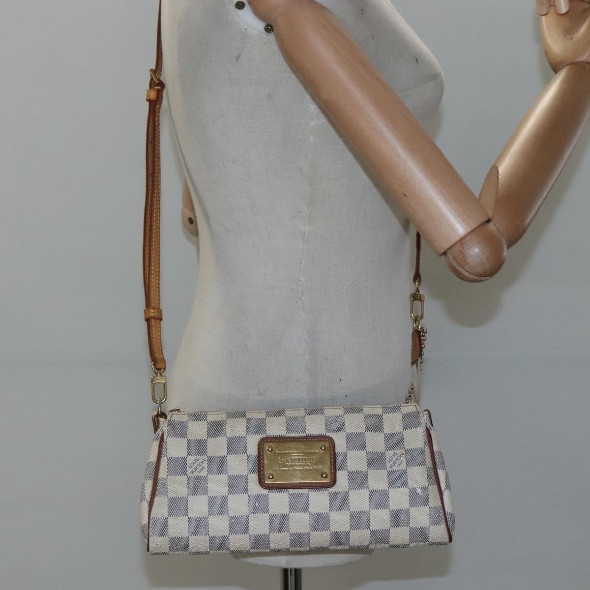 Louis Vuitton Eva Handbag Damier Beige Canvas Shoulder Bag Bag (Pre-Owned)