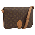 Louis Vuitton Cartouchiere Handbag Monogram Canvas Brown Canvas Shoulder Bag Bag (Pre-Owned)
