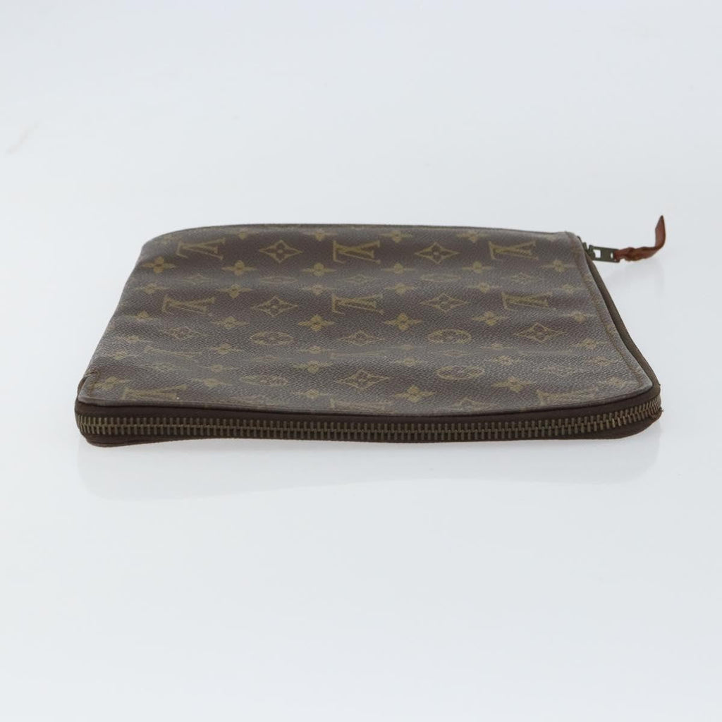 Louis Vuitton Poche Documents Monogram Canvas Brown Canvas Clutche & Pouche Bag (Pre-Owned)