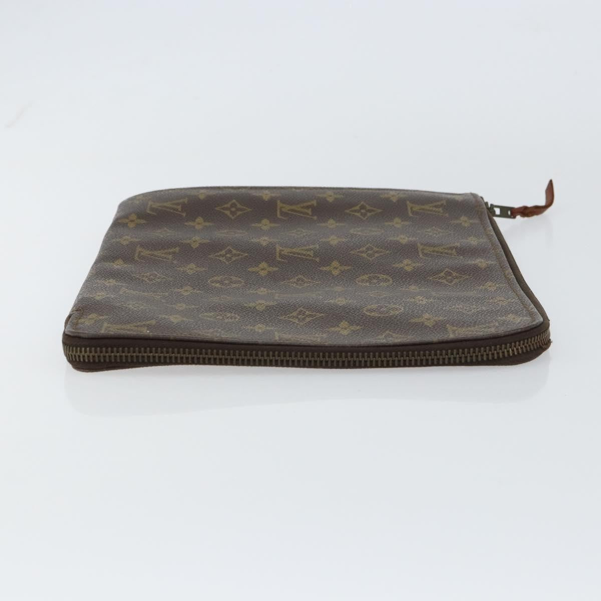 Louis Vuitton Poche Documents Monogram Canvas Brown Canvas Clutche & Pouche Bag (Pre-Owned)