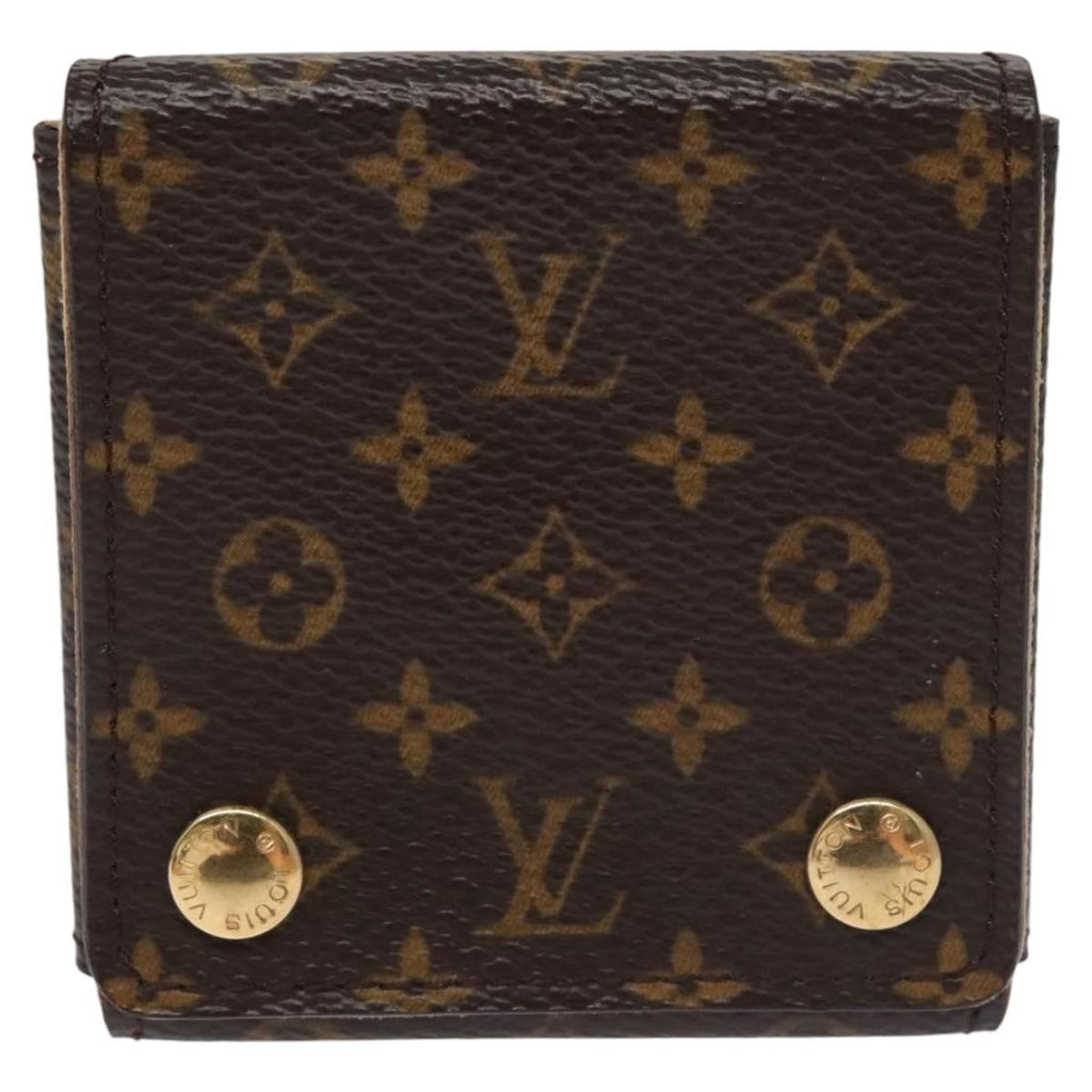 Louis Vuitton Case Jewelry Box Canvas Brown Canvas Wallets Accessory (Pre-Owned)