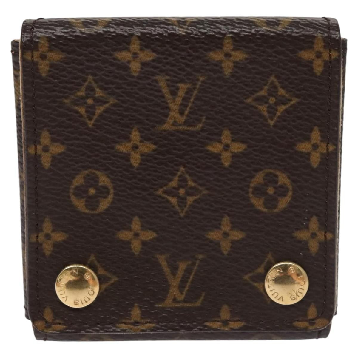 Louis Vuitton Case Jewelry Box Canvas Brown Canvas Wallets Accessory (Pre-Owned)