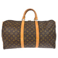 Louis Vuitton Keepall Bandouliere Bag Monogram Canvas Brown Canvas Travel Bag Bag (Pre-Owned)