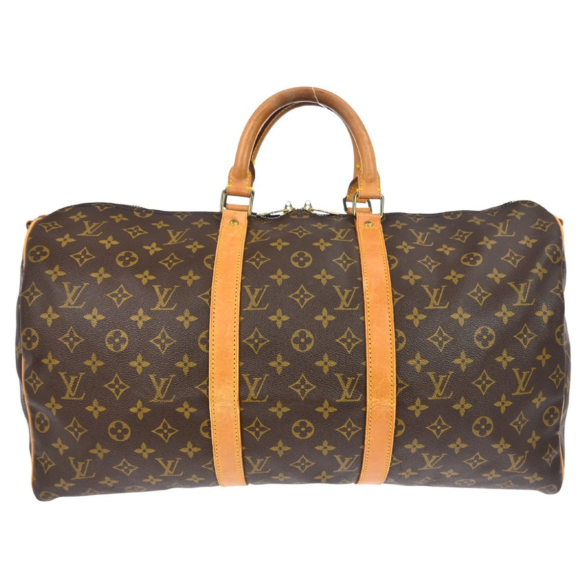 Louis Vuitton Keepall Bandouliere Bag Monogram Canvas Brown Canvas Travel Bag Bag (Pre-Owned)