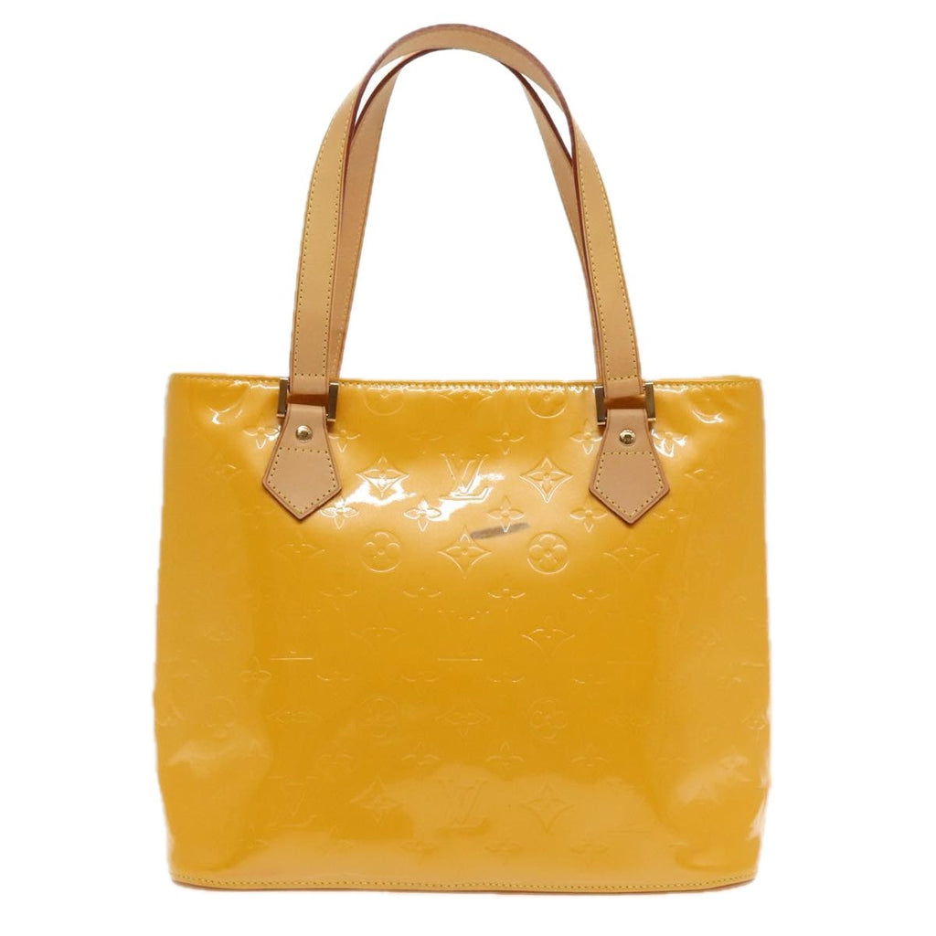Louis Vuitton Houston Handbag Monogram Vernis Yellow Patent_Leather Bag (Pre-Owned)