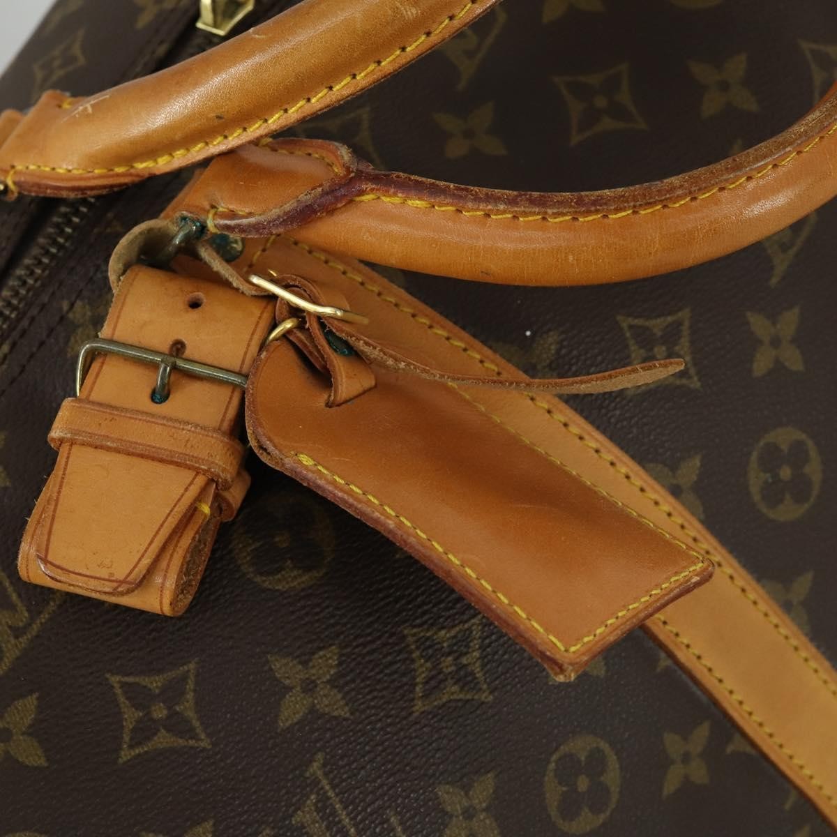 Louis Vuitton Keepall Bandouliere Bag Monogram Canvas Brown Canvas Travel Bag Bag (Pre-Owned)