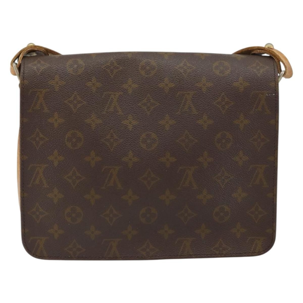 Louis Vuitton Cartouchiere Handbag Monogram Canvas Brown Canvas Shoulder Bag Bag (Pre-Owned)