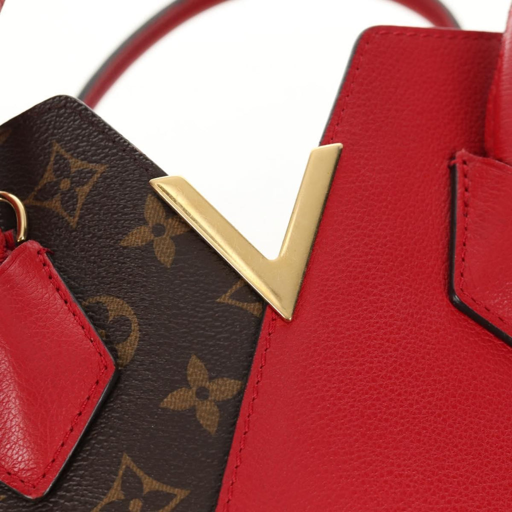 Louis Vuitton Kimono Handbag Monogram Canvas And Leather Red Canvas Handbag (Pre-Owned)