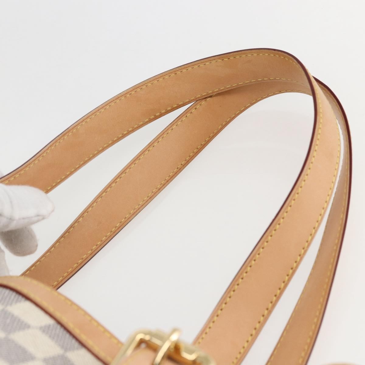 Louis Vuitton Hampstead Handbag Damier White Canvas Tote Bag Bag (Pre-Owned)
