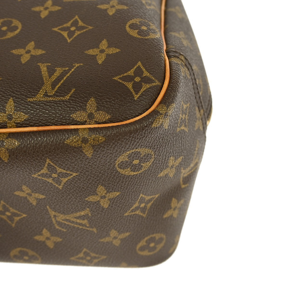Louis Vuitton Deauville Handbag Monogram Canvas Brown Canvas Handbag (Pre-Owned)