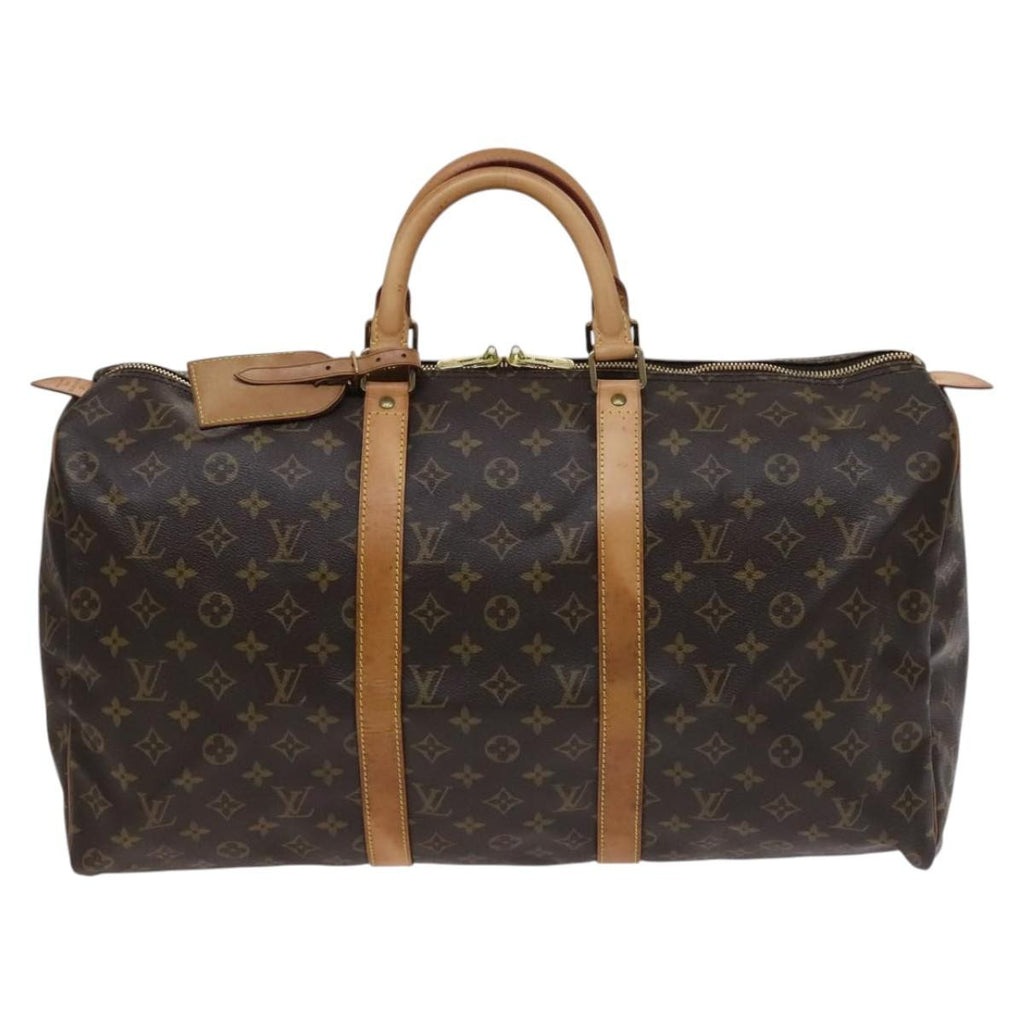 Louis Vuitton Keepall Bag Monogram Canvas Brown Canvas Bag (Pre-Owned)