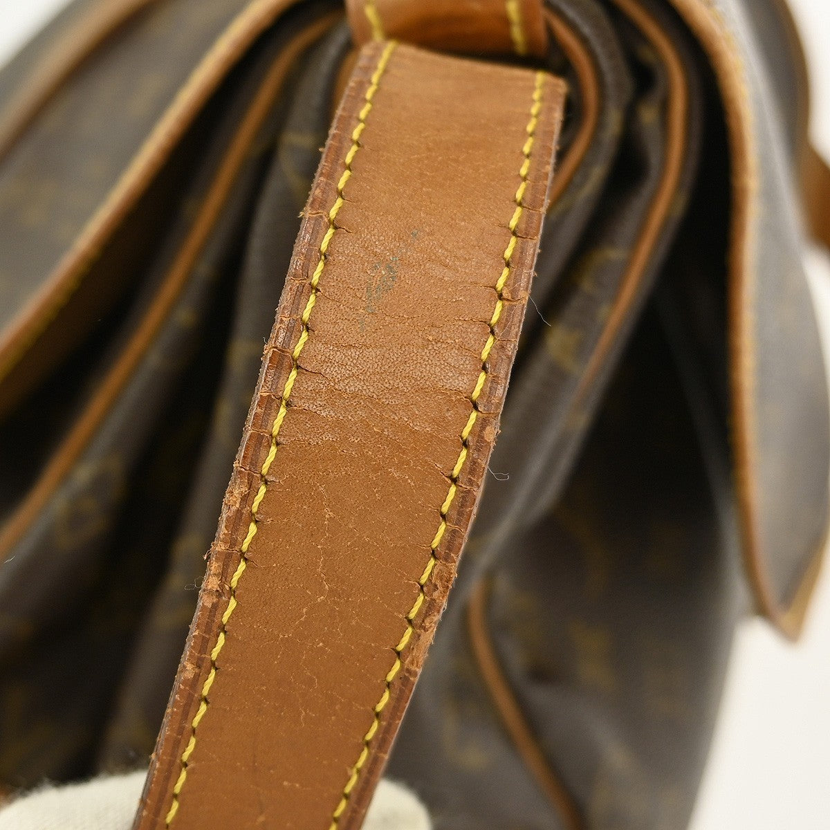Louis Vuitton Saumur Handbag Monogram Canvas Brown Canvas Shoulder Bag Bag (Pre-Owned)