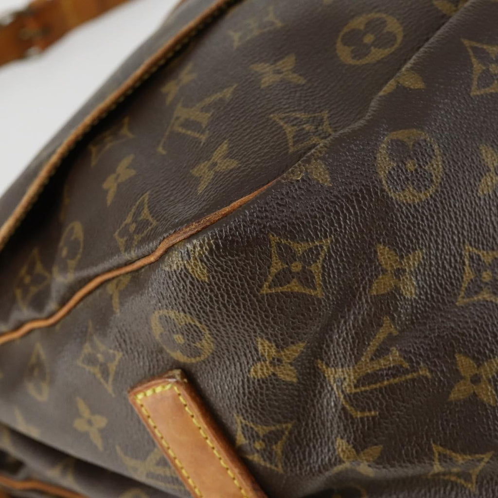 Louis Vuitton Saumur Handbag Monogram Canvas Brown Canvas Shoulder Bag Bag (Pre-Owned)