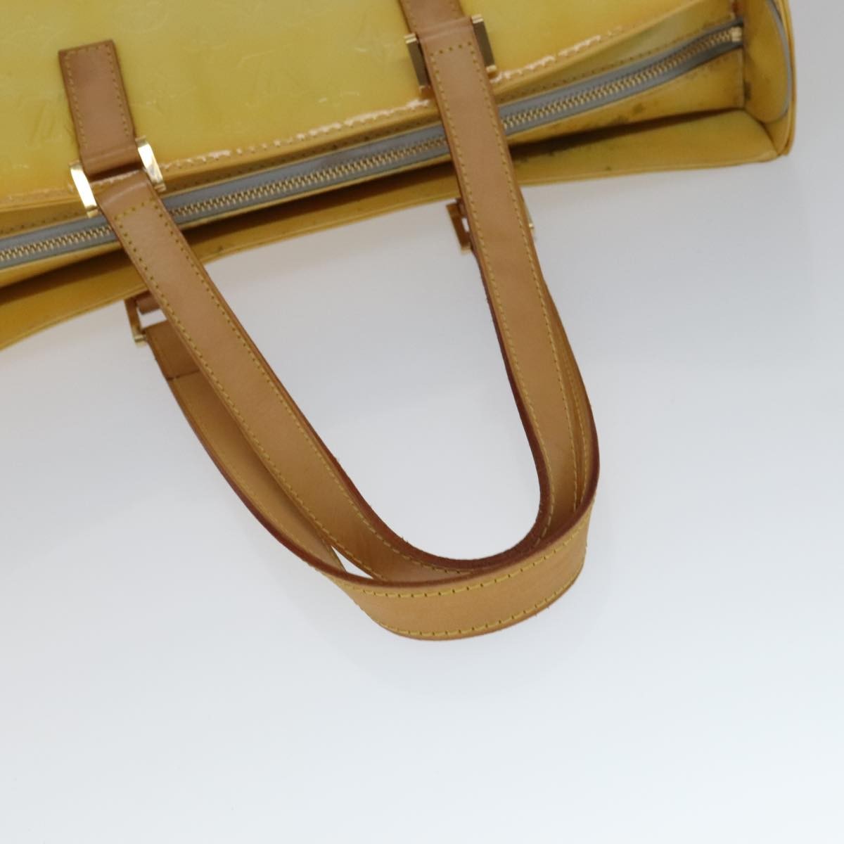 Louis Vuitton Columbus Handbag Monogram Vernis Yellow Patent_Leather Bag (Pre-Owned)