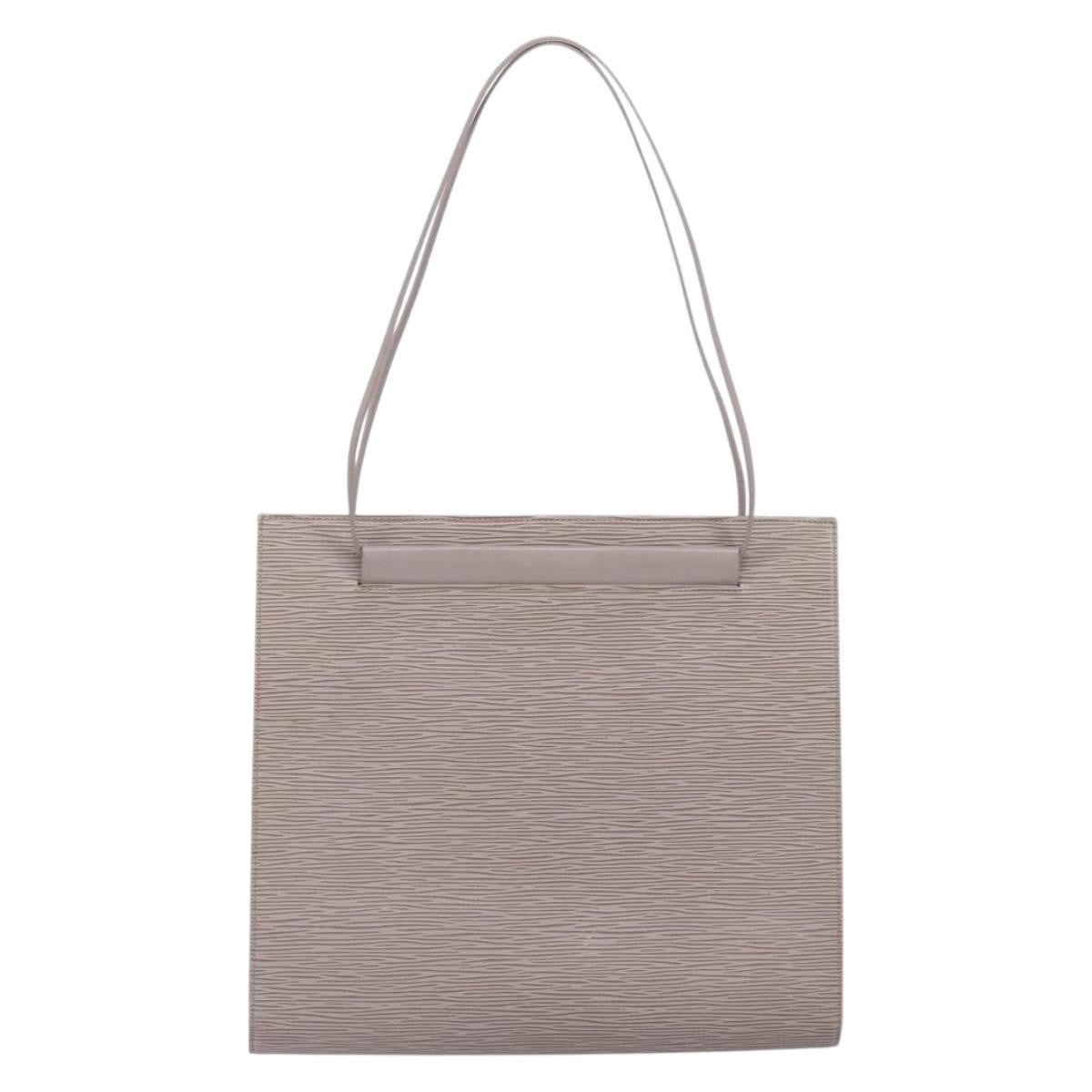 Louis Vuitton Saint Tropez Handbag Epi Leather Gray Leather Shoulder Bag Bag (Pre-Owned)