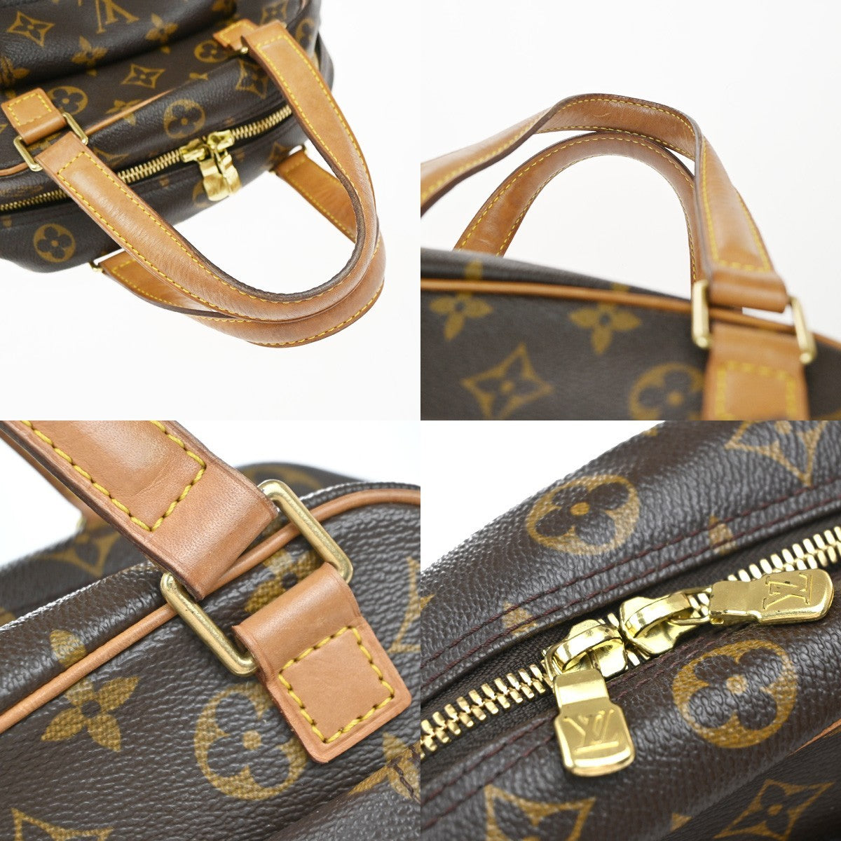 Louis Vuitton Excentri-Cite Handbag Monogram Canvas Brown Canvas Handbag (Pre-Owned)