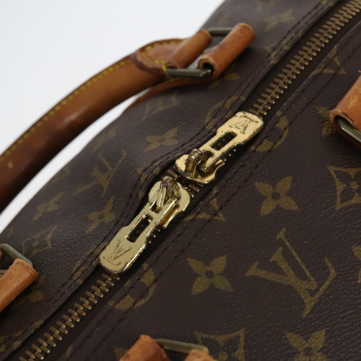 Louis Vuitton Keepall Bandouliere Bag Monogram Canvas Brown Canvas Travel Bag Bag (Pre-Owned)