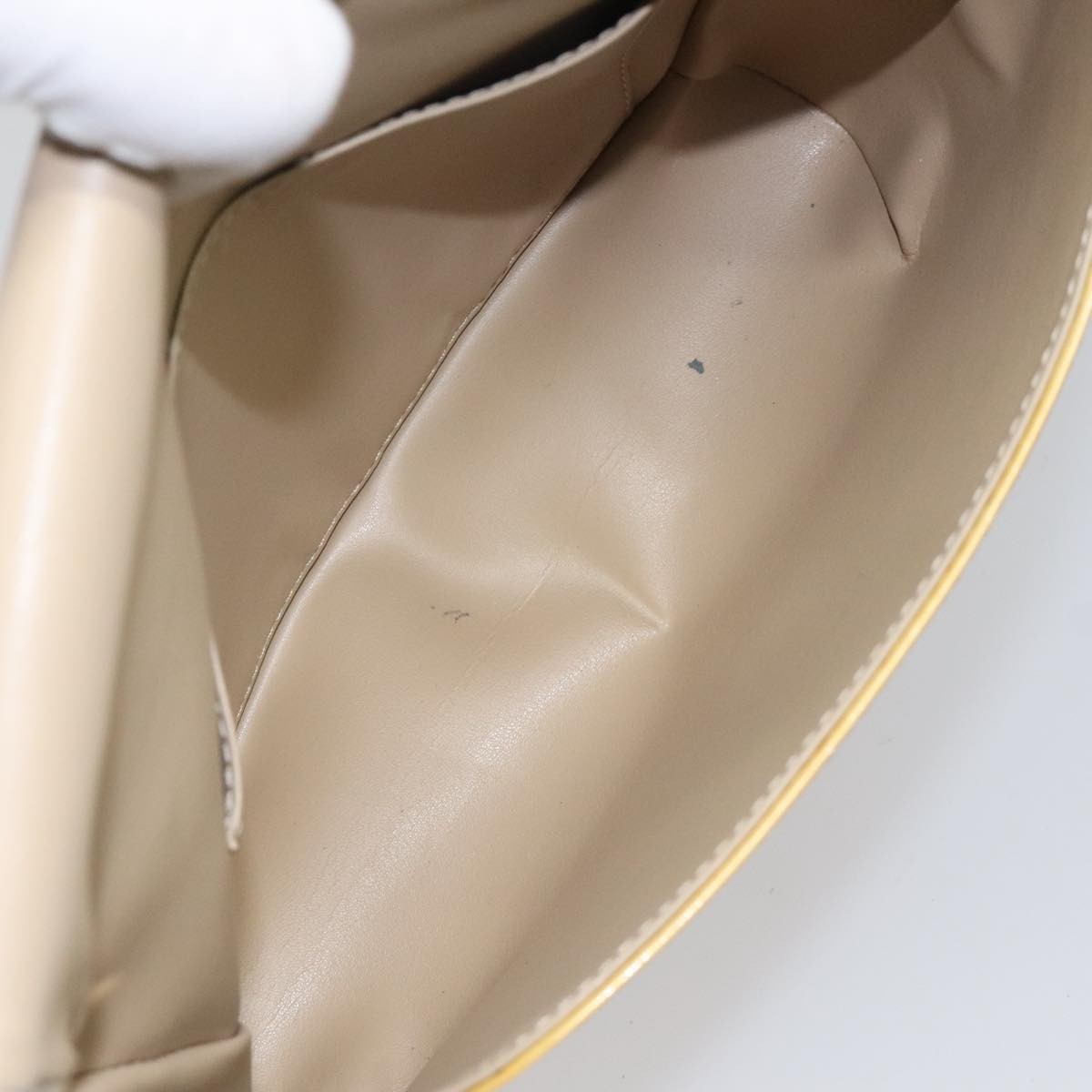 Louis Vuitton Thompson Street Handbag Monogram Vernis Beige Patent_Leather Bag (Pre-Owned)
