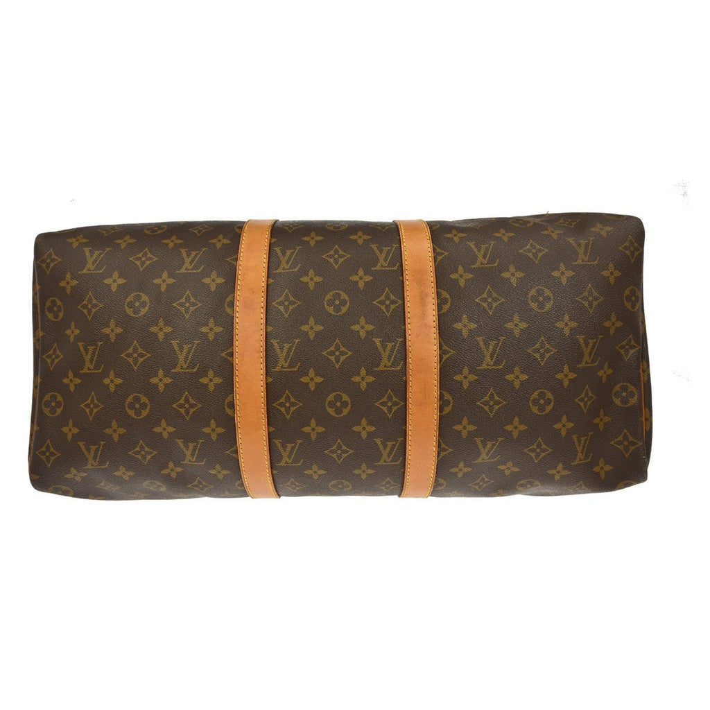 Louis Vuitton Keepall Bag Monogram Canvas Brown Canvas Travel Bag Bag (Pre-Owned)
