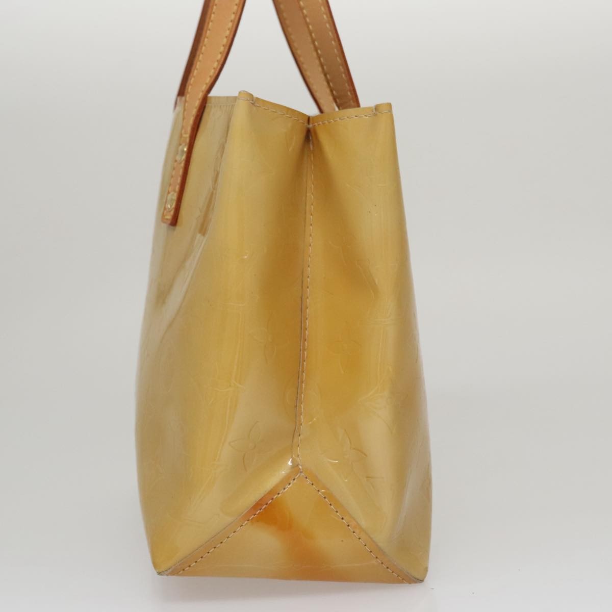 Louis Vuitton Reade Handbag Monogram Vernis Beige Patent_Leather Handbag (Pre-Owned)