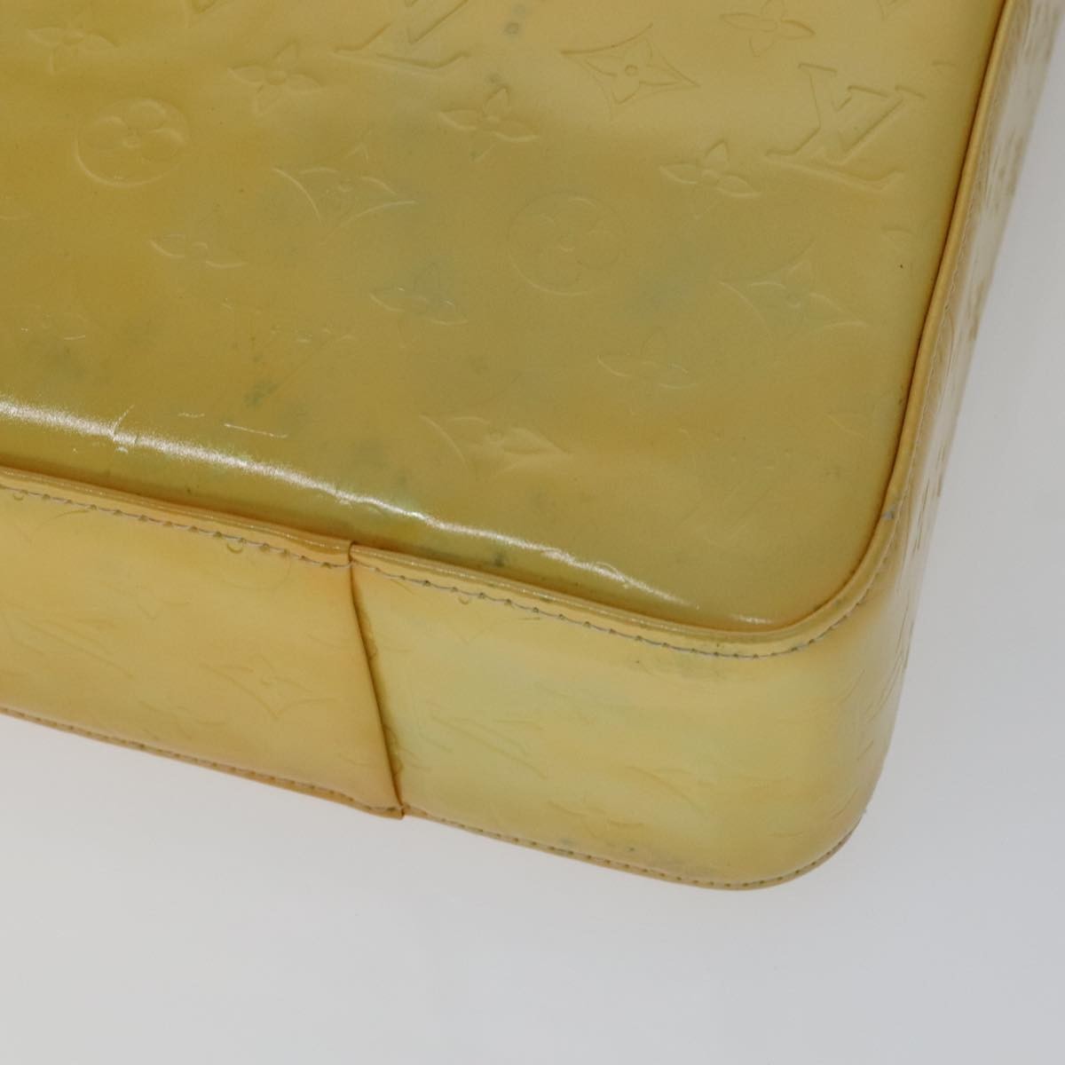Louis Vuitton Columbus Handbag Monogram Vernis Yellow Patent_Leather Bag (Pre-Owned)