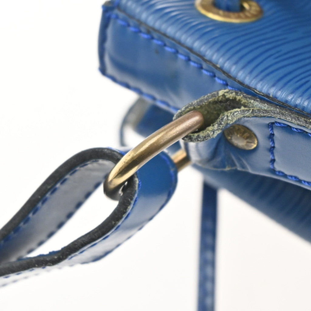 Louis Vuitton Petit Noe Handbag Epi Leather Blue Leather Shoulder Bag Bag (Pre-Owned)