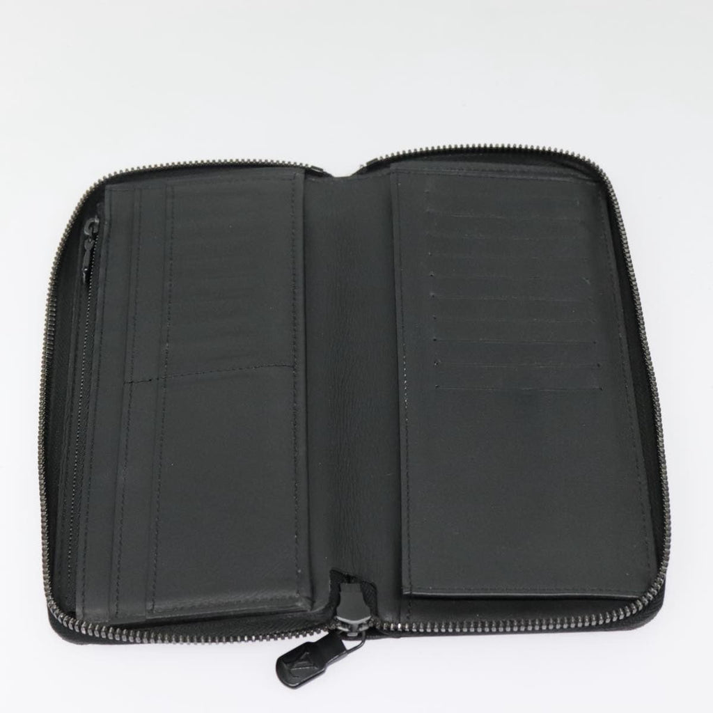 Louis Vuitton Zippy Wallet Vertical Monogram Shadow Leather Black Leather Wallets Accessory (Pre-Owned)