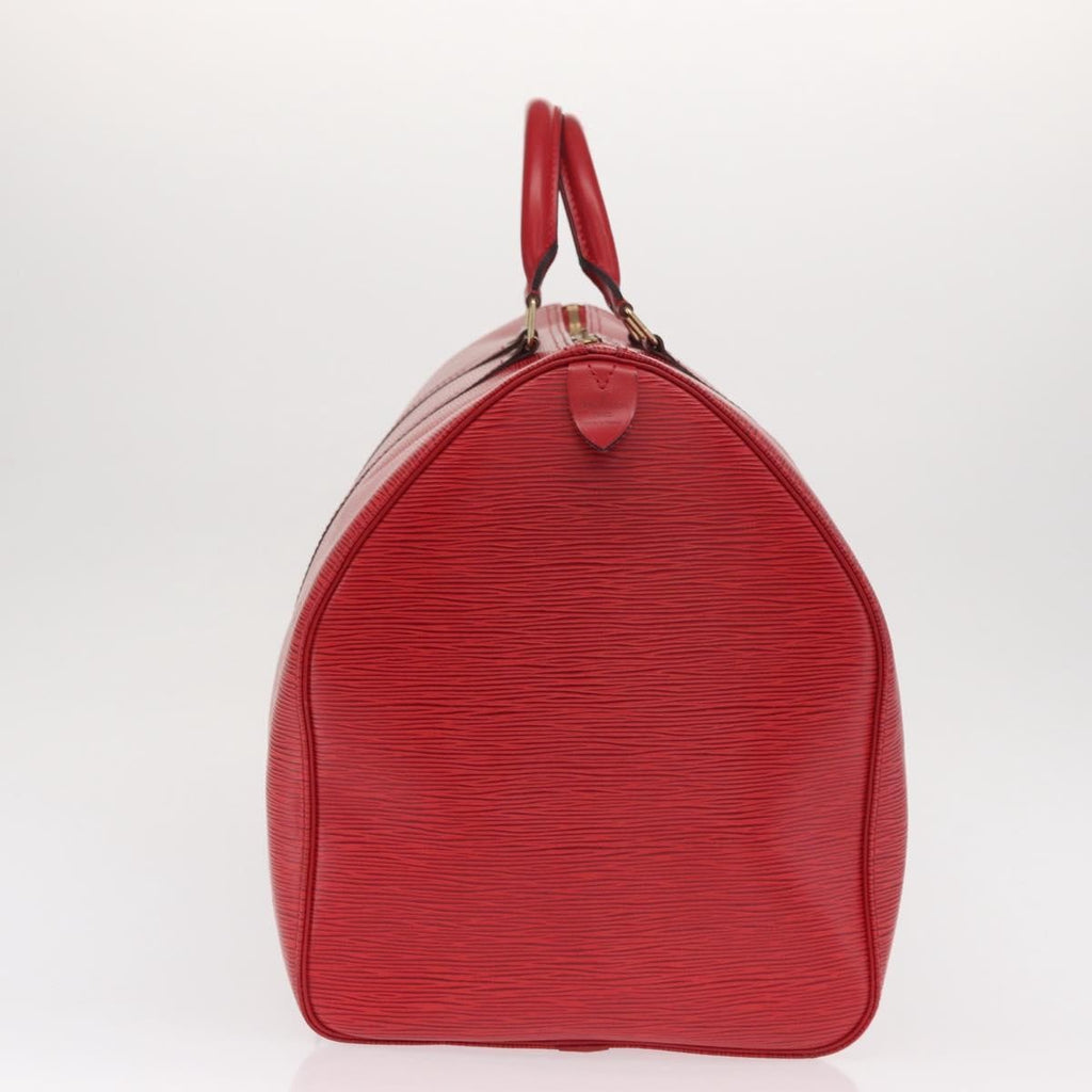 Louis Vuitton Keepall Bag Epi Leather Red Leather Travel Bag Bag (Pre-Owned)