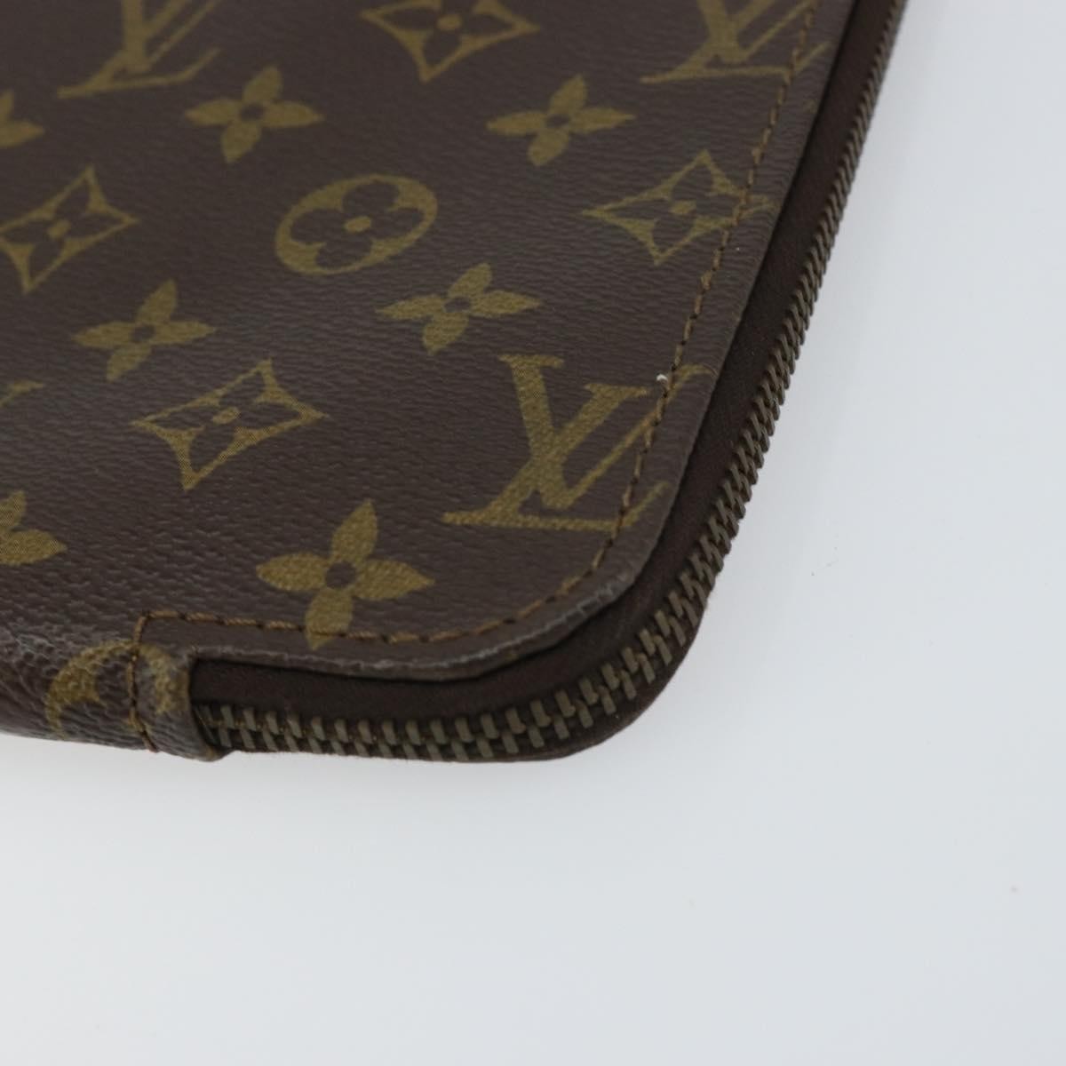Louis Vuitton Poche Documents Monogram Canvas Brown Canvas Clutche & Pouche Bag (Pre-Owned)