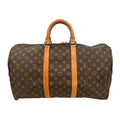 Louis Vuitton Keepall Bag Monogram Canvas Brown Canvas Travel Bag Bag (Pre-Owned)