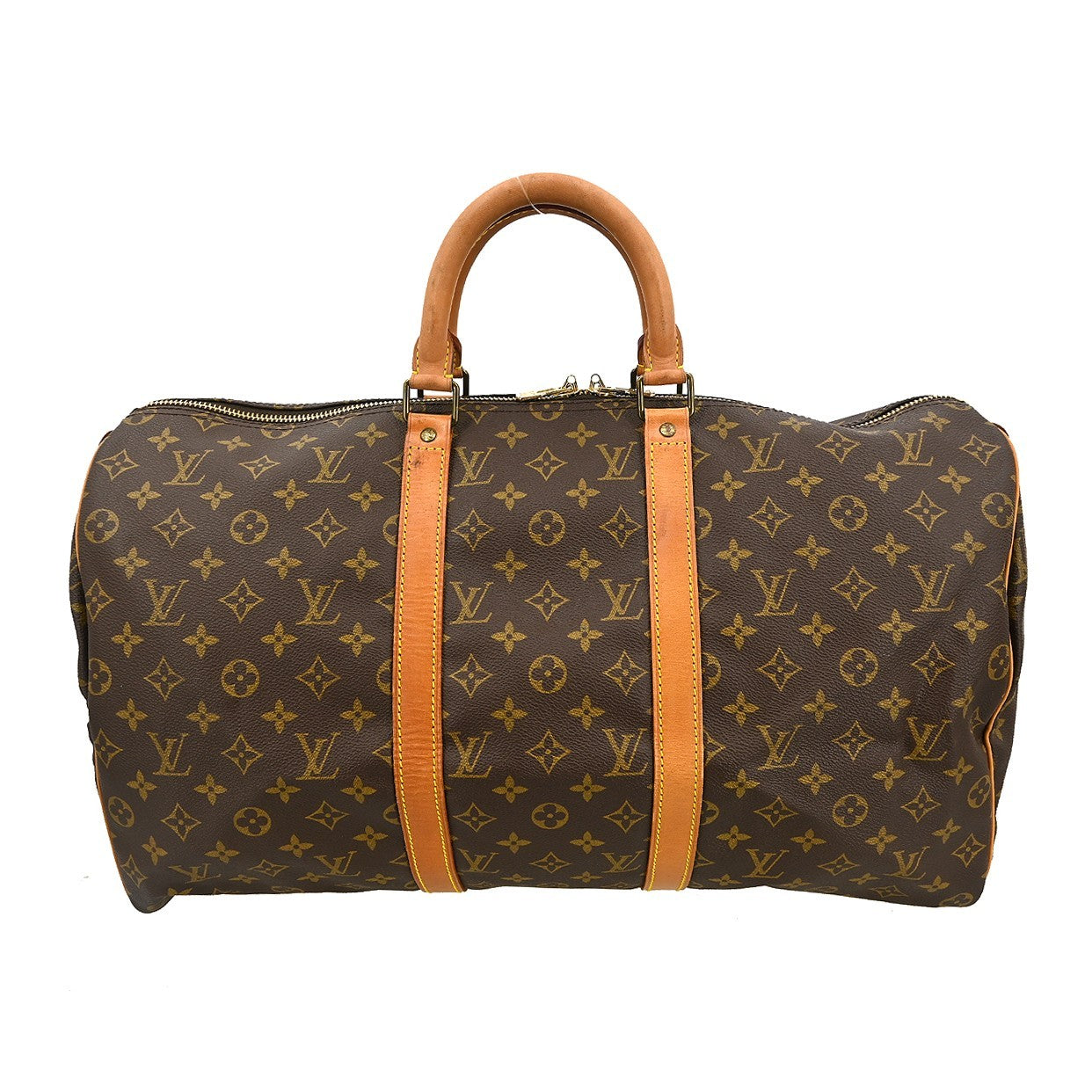 Louis Vuitton Keepall Bag Monogram Canvas Brown Canvas Travel Bag Bag (Pre-Owned)