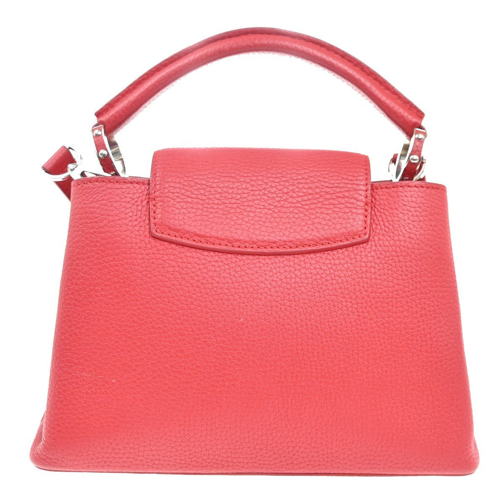 Louis Vuitton Capucines Bag Leather Red Leather Handbag (Pre-Owned)