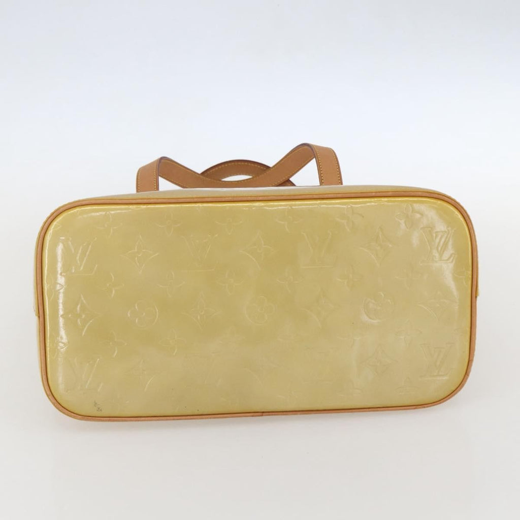 Louis Vuitton Houston Handbag Monogram Vernis Beige Patent_Leather Handbag (Pre-Owned)