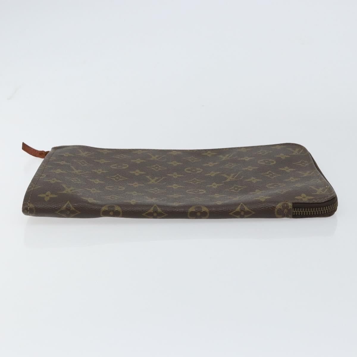 Louis Vuitton Poche Documents Monogram Canvas Brown Canvas Clutche & Pouche Bag (Pre-Owned)