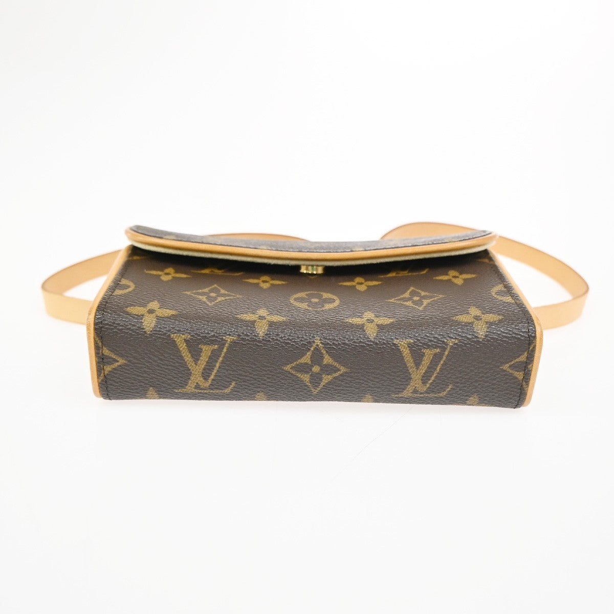 Louis Vuitton Florentine Waist Bag Monogram Canvas Brown Canvas Clutche & Pouche Bag (Pre-Owned)
