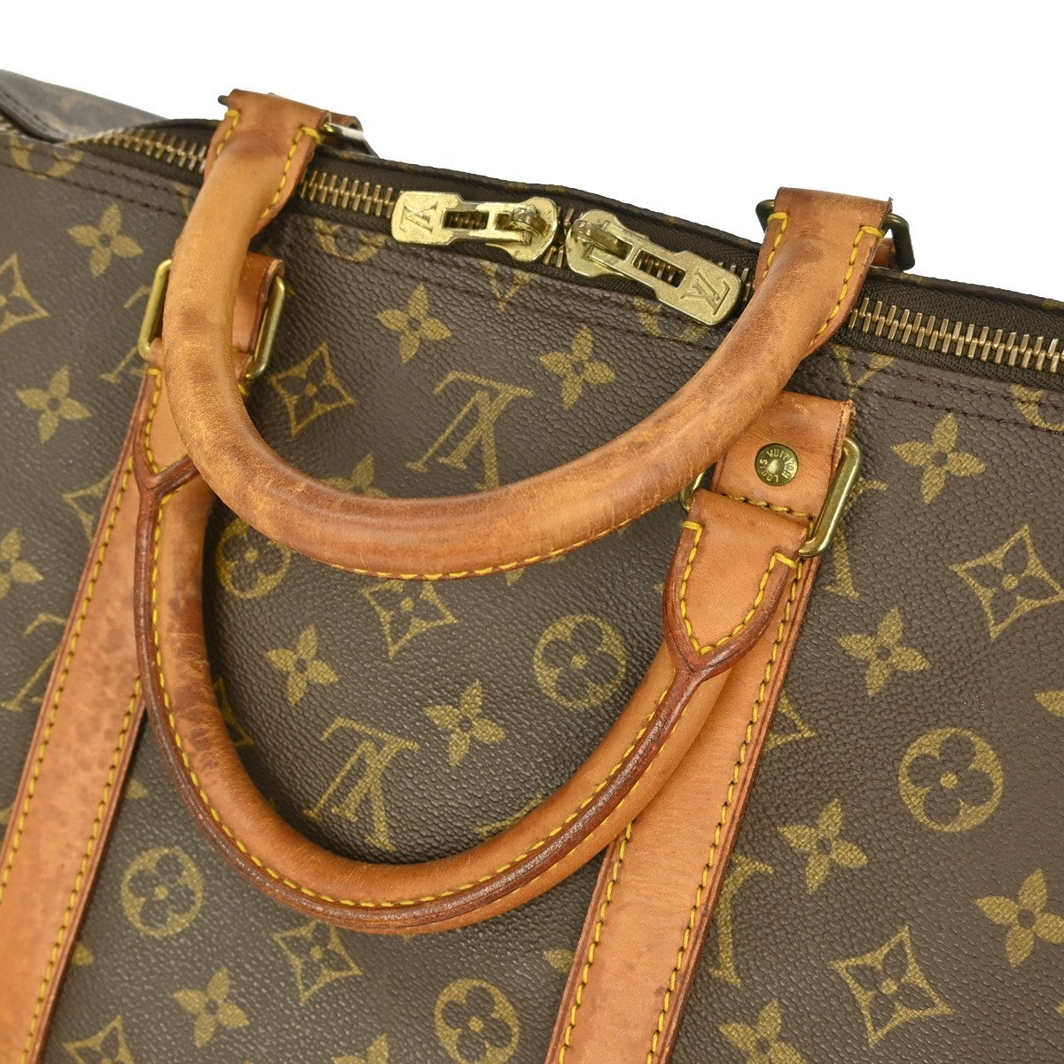 Louis Vuitton Keepall Bag Monogram Canvas Brown Canvas Travel Bag Bag (Pre-Owned)