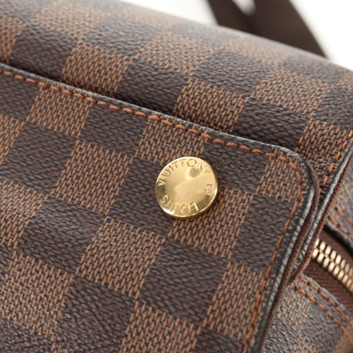 Louis Vuitton Naviglio Handbag Damier Brown Canvas Shoulder Bag Bag (Pre-Owned)