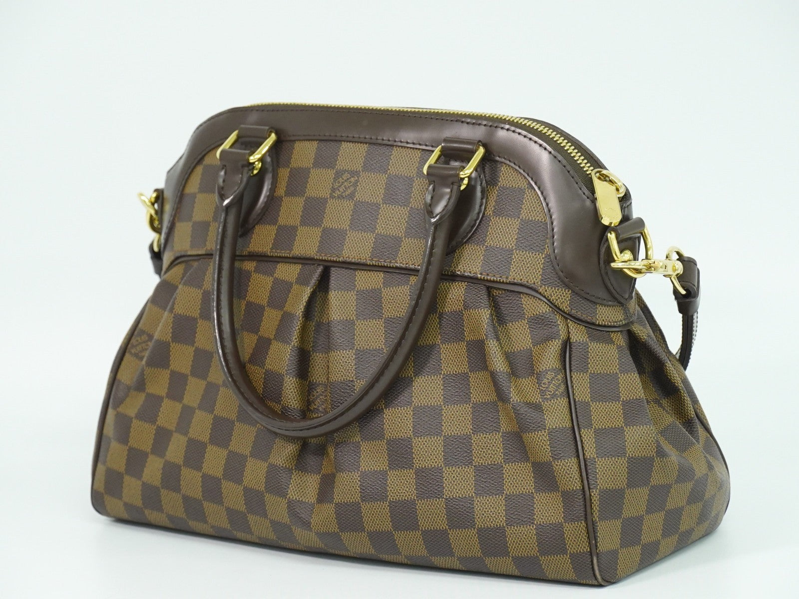 Louis Vuitton Trevi Handbag Damier Brown Canvas Handbag (Pre-Owned)