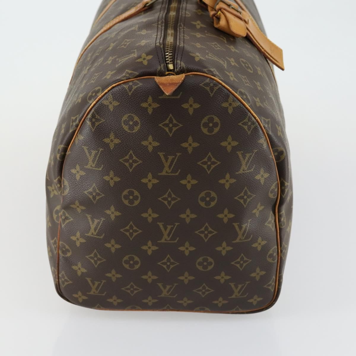 Louis Vuitton Keepall Bag Monogram Canvas Brown Canvas Handbag (Pre-Owned)