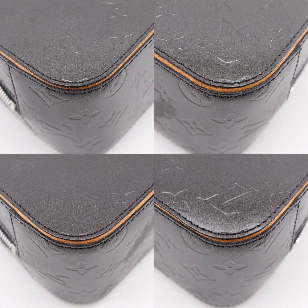 Louis Vuitton Mat Shelton Handbag Monogram Vernis Black Leather Handbag (Pre-Owned)