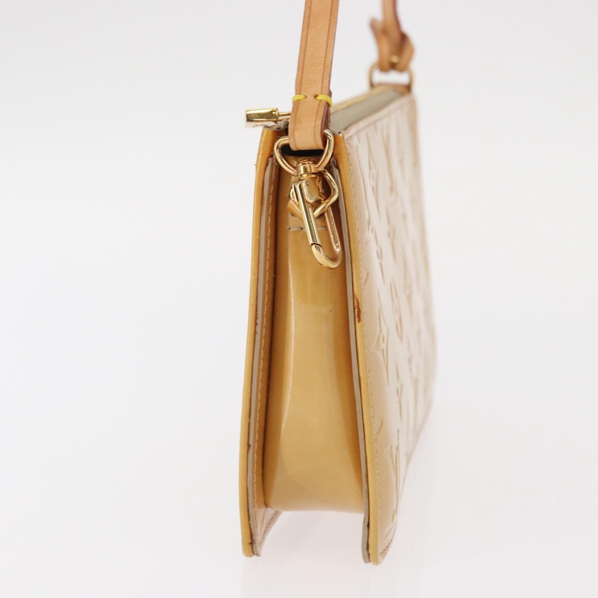 Louis Vuitton Lexington Pochette Patent Leather Beige Patent_Leather Clutche & Pouche Bag (Pre-Owned)