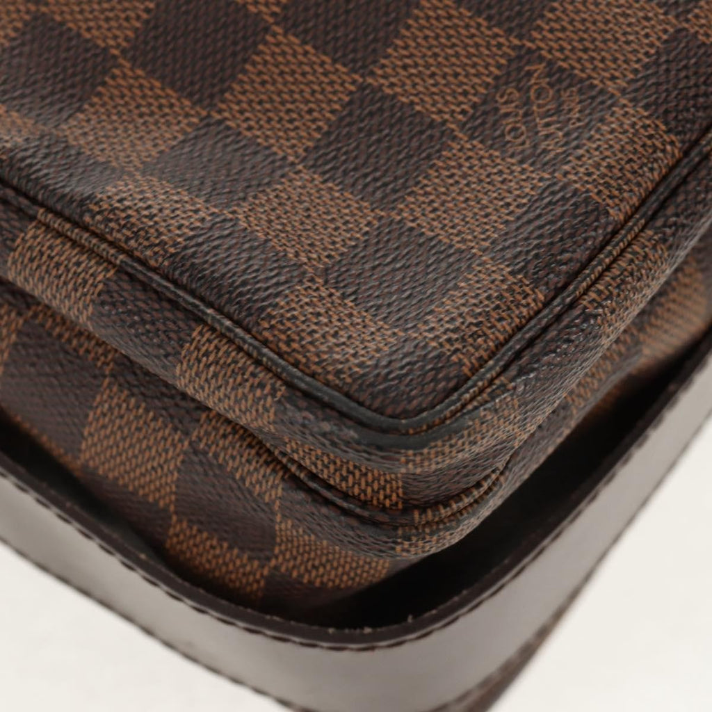 Louis Vuitton Naviglio Handbag Damier Brown Canvas Shoulder Bag Bag (Pre-Owned)