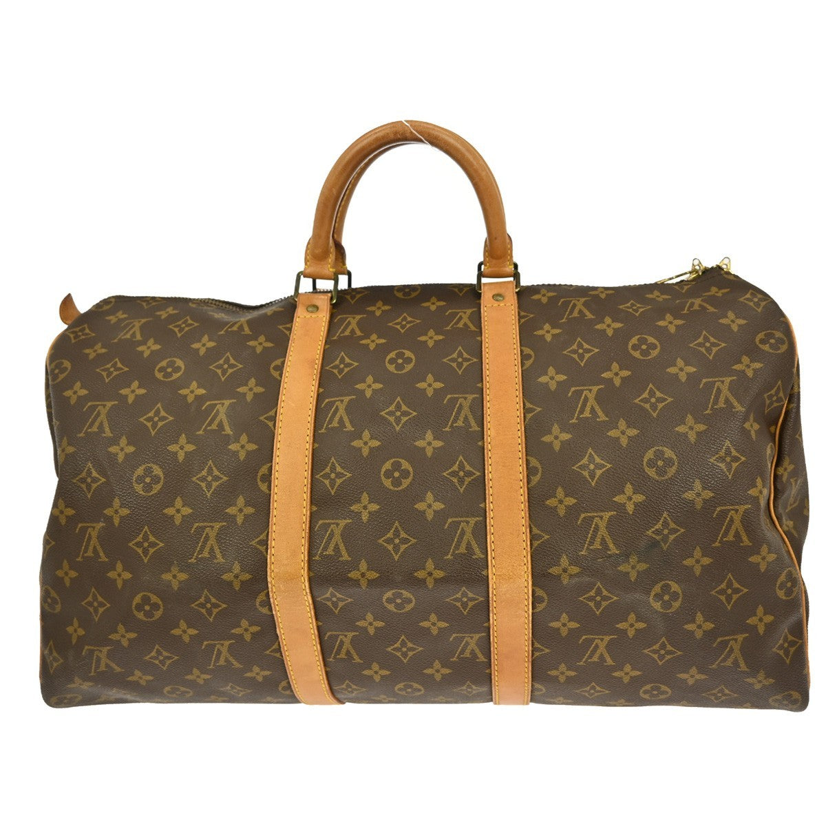 Louis Vuitton Keepall Bag Monogram Canvas Brown Canvas Travel Bag Bag (Pre-Owned)
