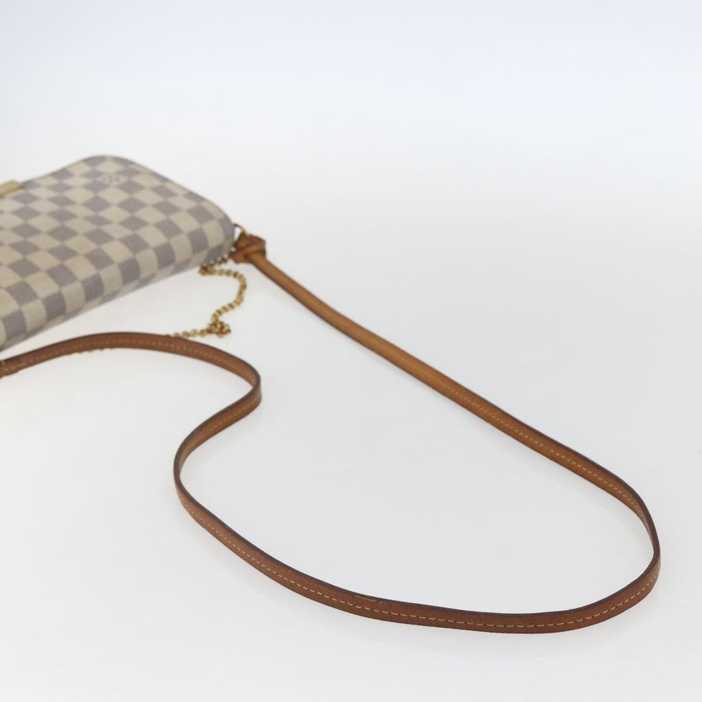 Louis Vuitton Favorite Handbag Damier White Canvas Clutche & Pouche Bag (Pre-Owned)
