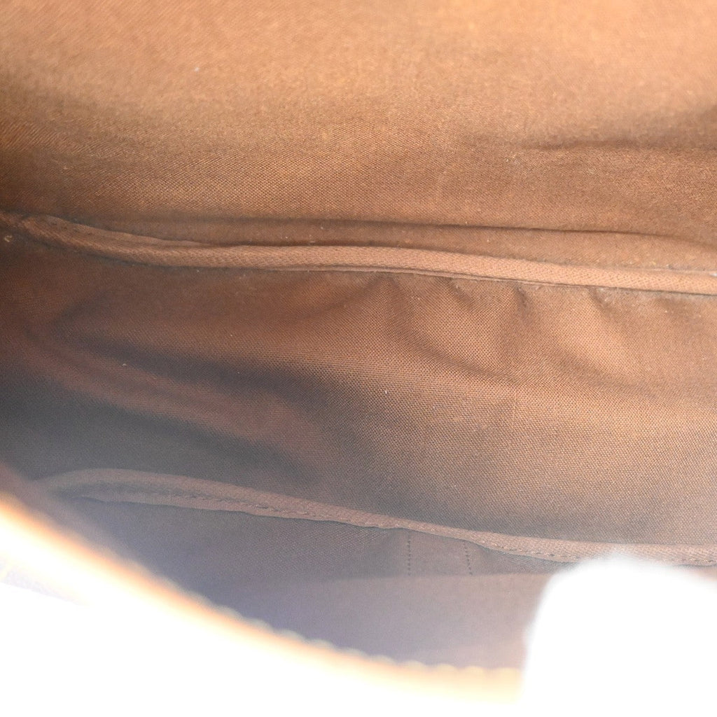Louis Vuitton Saumur Handbag Monogram Canvas Brown Canvas Shoulder Bag Bag (Pre-Owned)