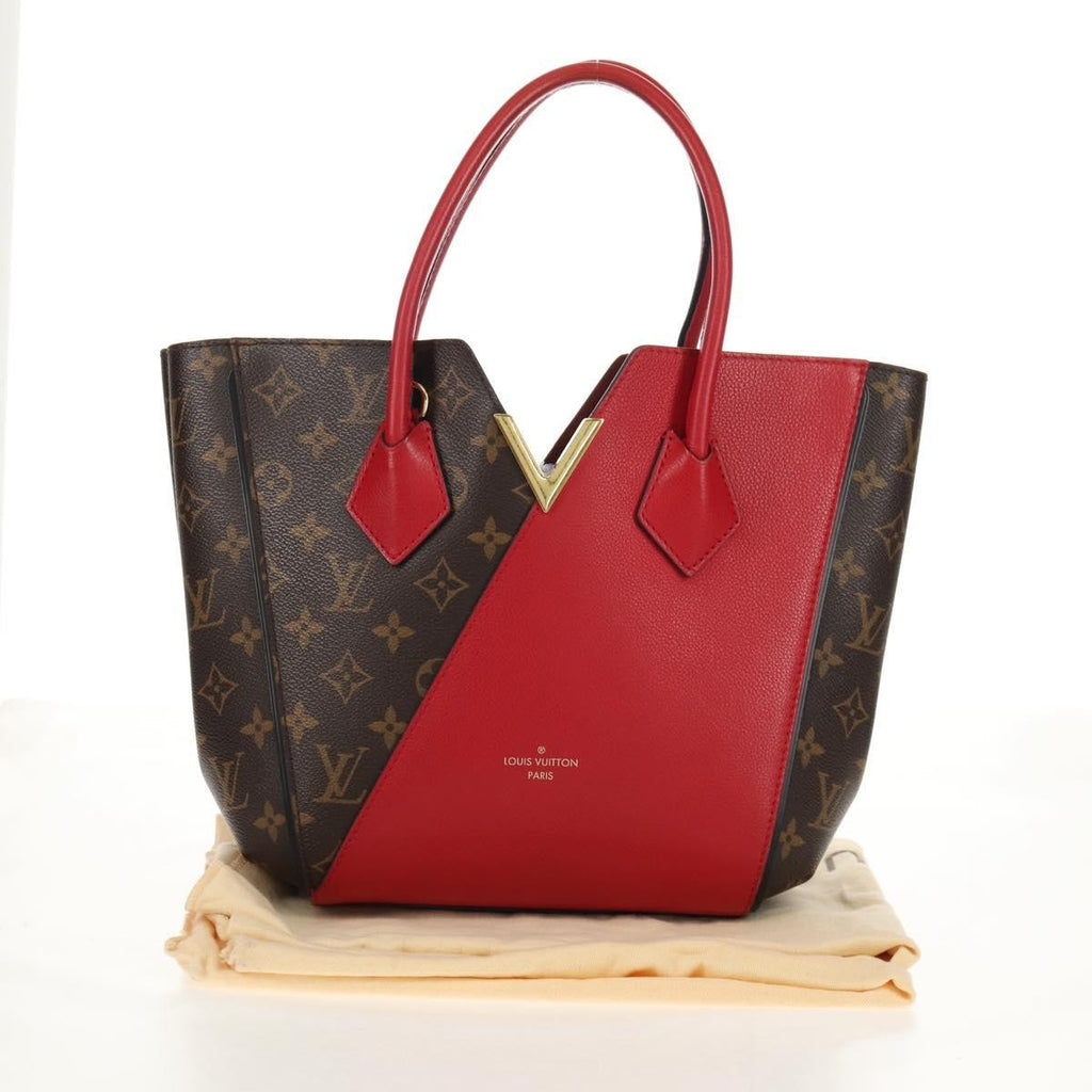 Louis Vuitton Kimono Handbag Monogram Canvas And Leather Red Canvas Handbag (Pre-Owned)