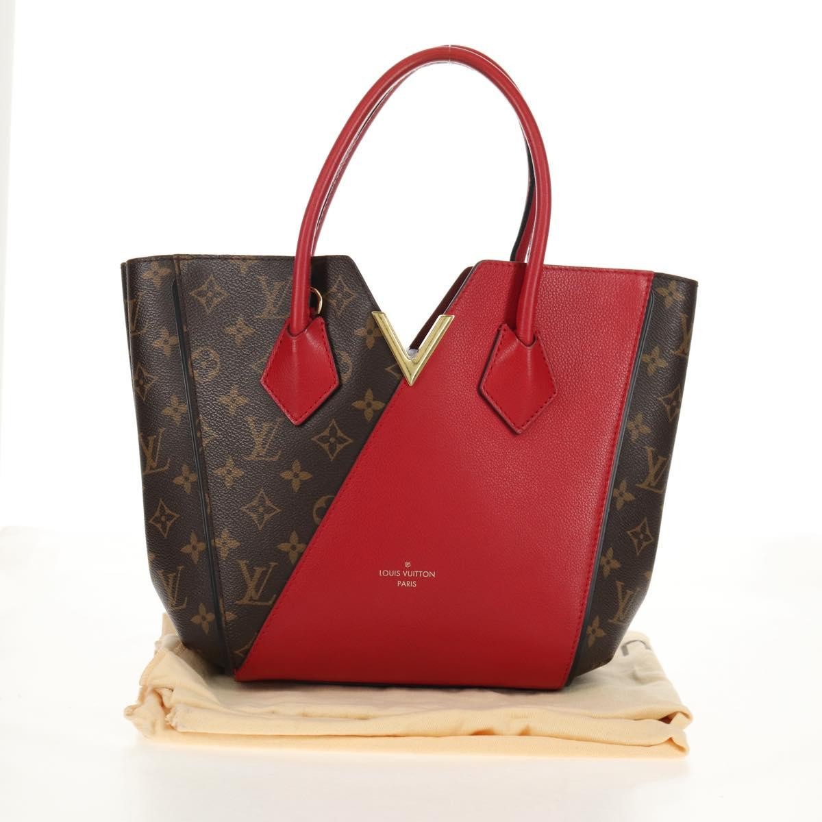 Louis Vuitton Kimono Handbag Monogram Canvas And Leather Red Canvas Handbag (Pre-Owned)