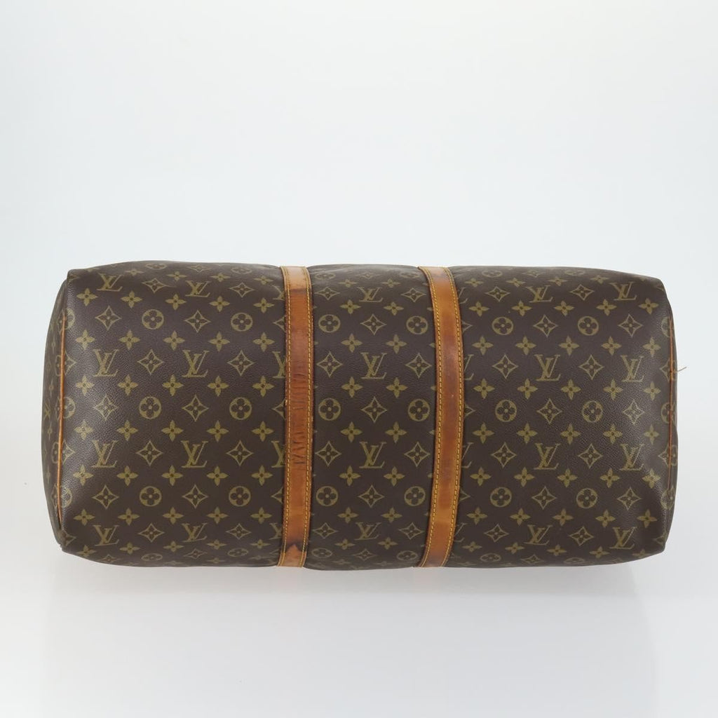 Louis Vuitton Keepall Bag Monogram Canvas Brown Canvas Handbag (Pre-Owned)