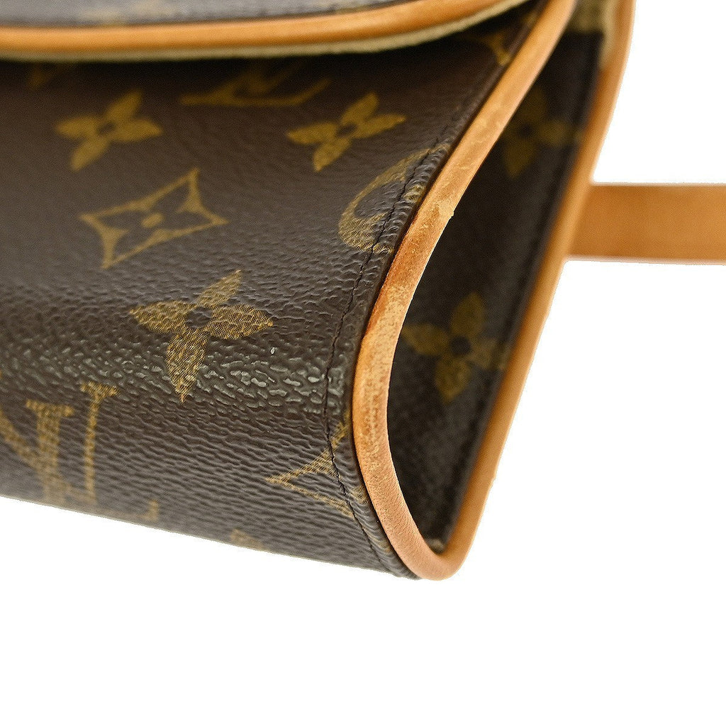Louis Vuitton Florentine Waist Bag Monogram Canvas Brown Canvas Clutche & Pouche Bag (Pre-Owned)