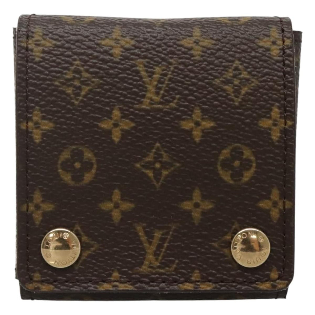 Louis Vuitton Case Jewelry Box Canvas Brown Canvas Wallets Accessory (Pre-Owned)
